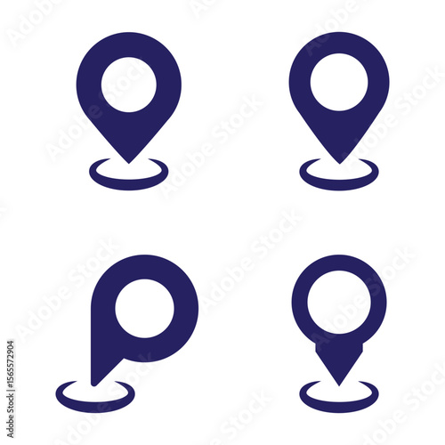 Location icon set. Location pin icon