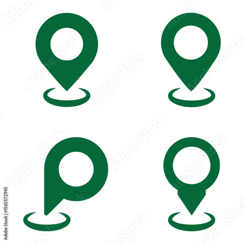 Location icon set. Location pin icon