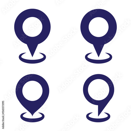 Location map pin icons set. Modern map marker collection. Pinpoint. Location pin icon. Map pin place marker. Map marker pointer icon. GPS location symbol. transparent background 