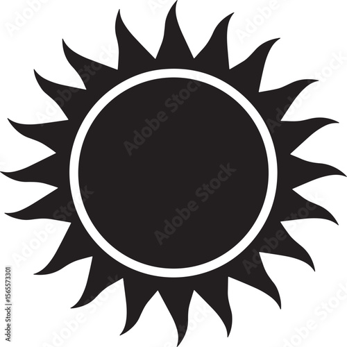 Sun silhouette vector illustration