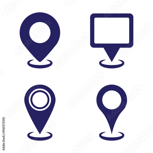 Location map pin icons set. Modern map marker collection. Pinpoint. Location pin icon. Map pin place marker. Map marker pointer icon. GPS location symbol. transparent background 