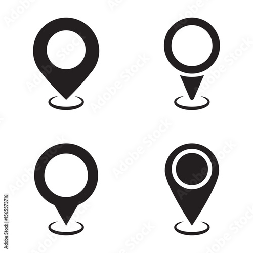 Location icon symbol , Map pin place marker. location pointer icon symbol in flat style. Red Location pin icon, Navigation sign