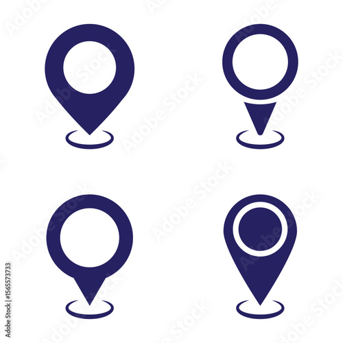 Location icon symbol , Map pin place marker. location pointer icon symbol in flat style. Red Location pin icon, Navigation sign
