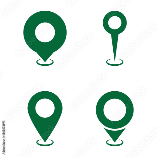 location vector icon set. point illustration sign collection. position symbol. place logo.