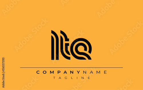 LTE Creative Unique Modern Letter Logo Design. Stylized logo featuring a unique letter design, presenting abstract minimalist aesthetics and modern appeal.