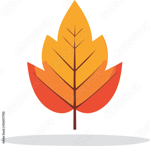Fall Autumn Leaf Isolated on a Transparent Background 