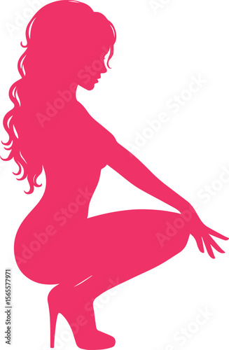 Silhouette of a Woman in High Heels