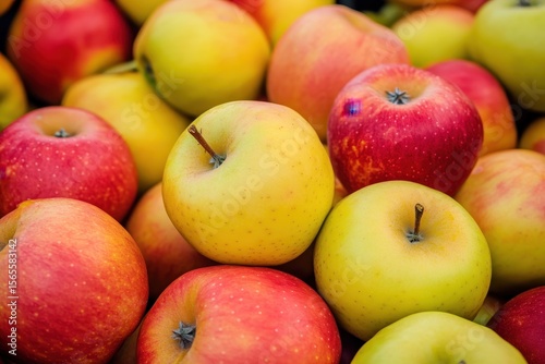 Diverse Selection of Apples: A Display of Eater and Cooker Varieties at an Autumn Harvest Fair