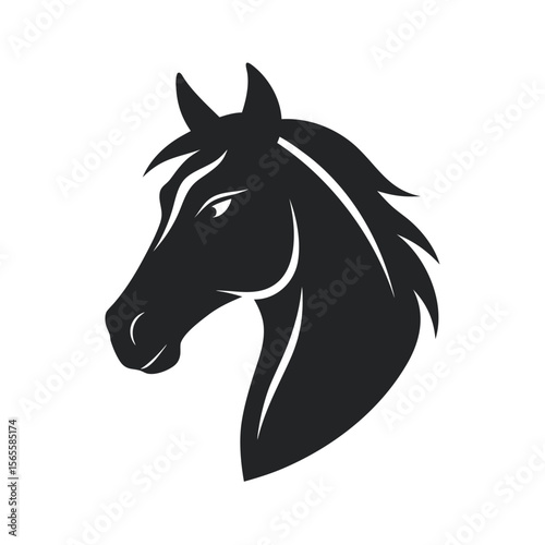 Horse Head In Profile With Bridle