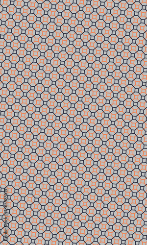 Artistic graphic design features seamless geometric patterns with elegant squares and octagon shapes creating a modern background