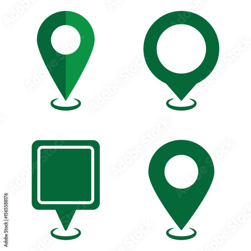 location pin icon symbol sign isolated on transparent background, map flat vector icons