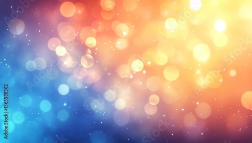 Abstract Bokeh Background: Vibrant Colors and Sparkling Lights