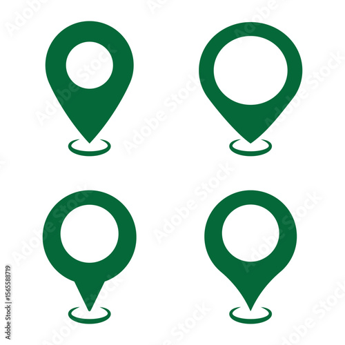 location pin icon in editable stroke, outline, and filled styles. for navigation, maps and geolocation designs in apps, websites and user interfaces