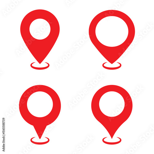 location pin icon in editable stroke, outline, and filled styles. for navigation, maps and geolocation designs in apps, websites and user interfaces