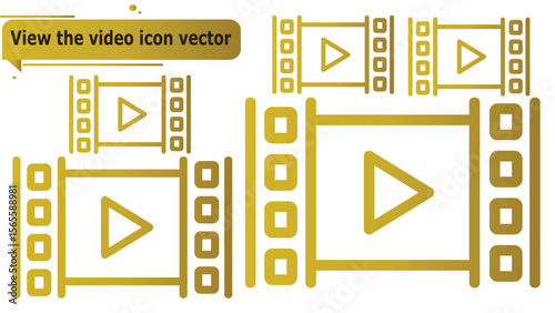  View the video icon vector