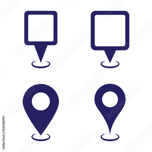 Set of location pin icons. GPS and map pin icon. navigation vector icon set. map marker pointer icon set. Destination Symbol. GPS location symbol collection. Vector illustration