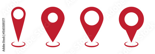 Location map pin icons set. Modern map marker collection. Pinpoint. Location pin icon. Map pin place marker. Map marker pointer icon. GPS location symbol. transparent background