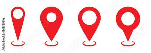 Location map pin icons set. Modern map marker collection. Pinpoint. Location pin icon. Map pin place marker. Map marker pointer icon. GPS location symbol. transparent background