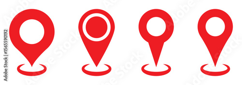 Location icon set. Location pin icon