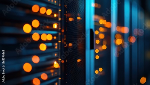 Plakat Data Center Server Room Lights.