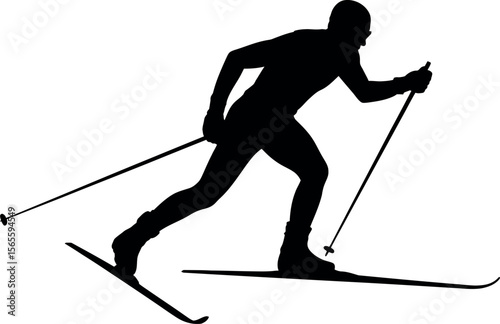 Skiers Silhouette