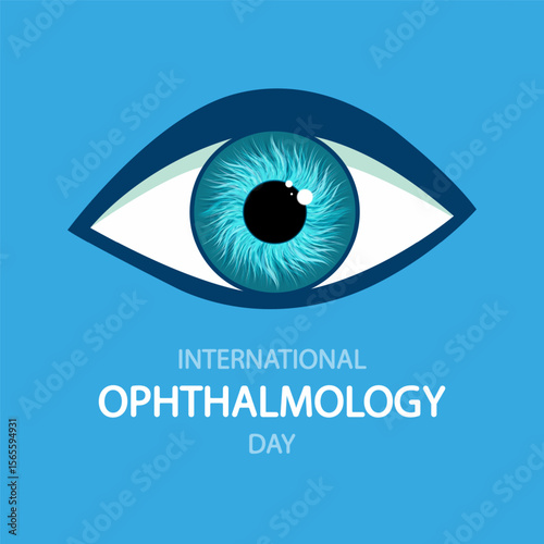 Ophthalmology International Day eye logo, vector art illustration.
