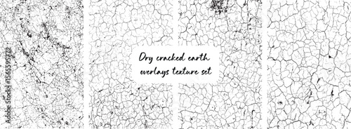 Dry Cracked Earth Overlays Texture Set 