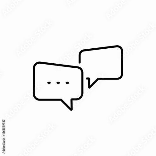 Chat message bubble icon vector sign
