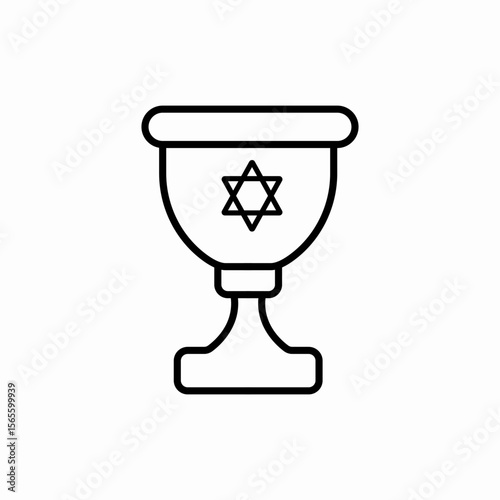 glass of religious water icon vector sign