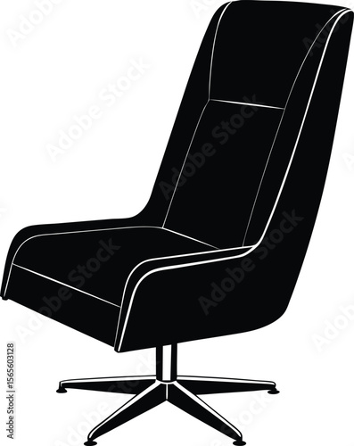 Sleek swivel chair for modern office design with soft padded seating comfort
