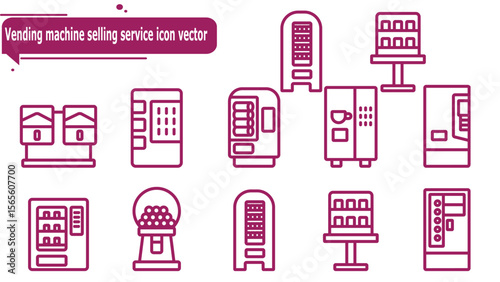 Vending machine selling service icon vector