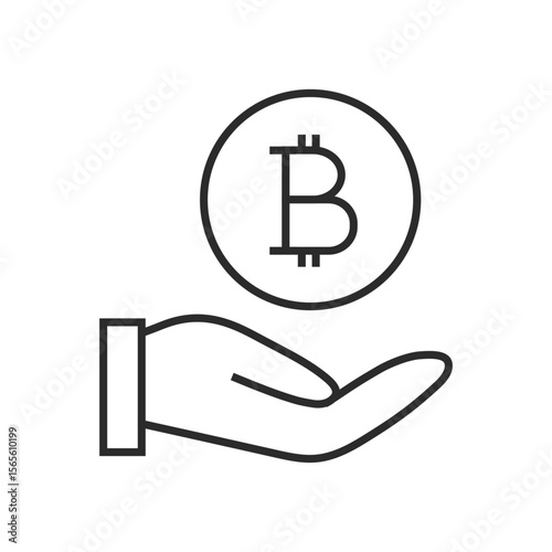 仮想通貨、暗号資産（手のひら）