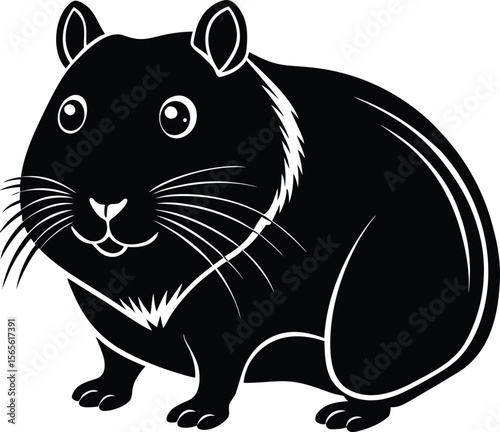 Stylized black and white koala face with sharp lines and expressive eyes silhouette .eps