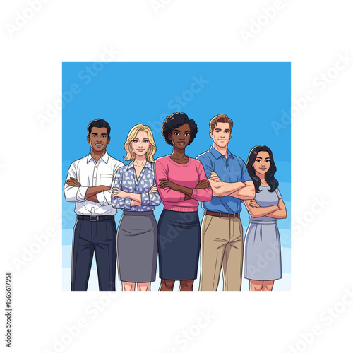 Diverse Professional Team Standing Together
