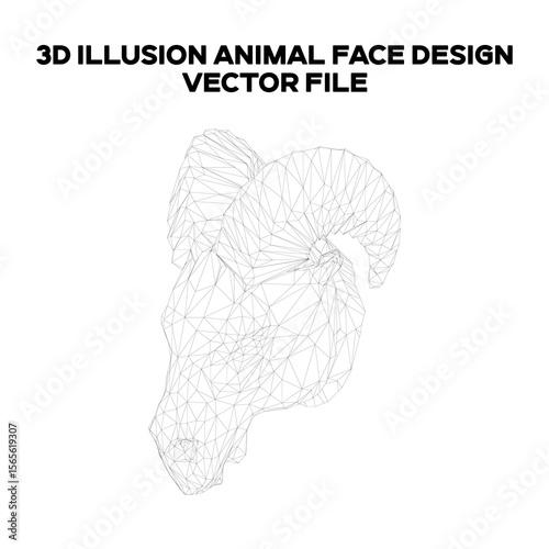 3d sketch design of a Head of Screw Horn. Editable EPS file.