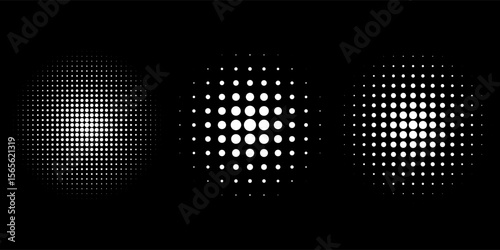 Halftone dot grunge effect abstract pattern . gradient geometric elements