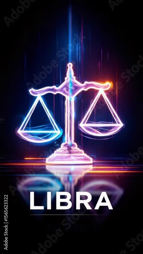 Libra scales bow astrology title vertical video