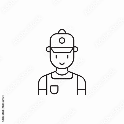 cashier employee icon sign vector