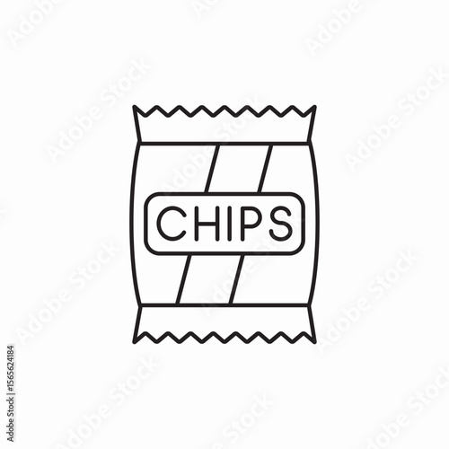chips pack icon sign vector