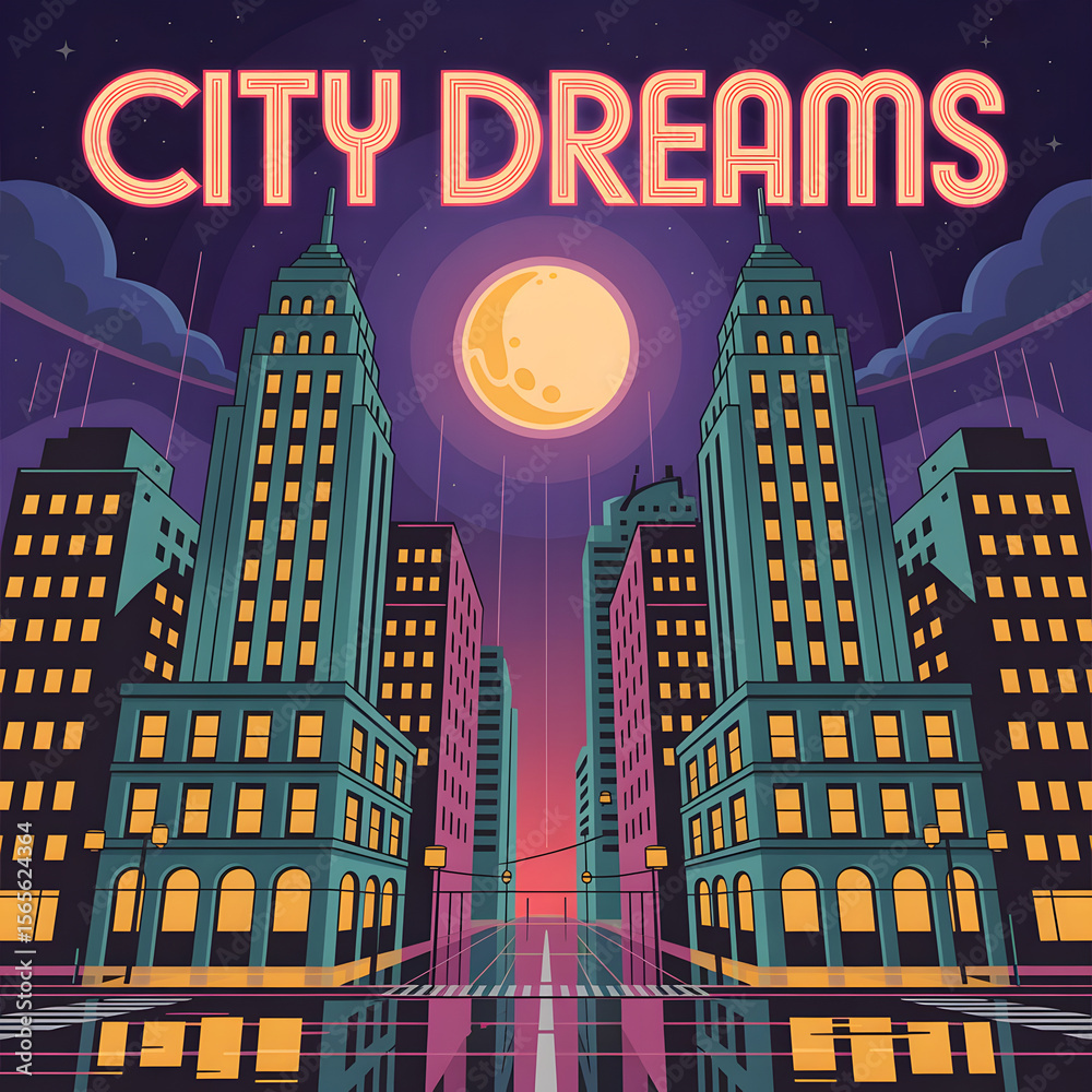 Naklejka premium vector illustration of city skyline