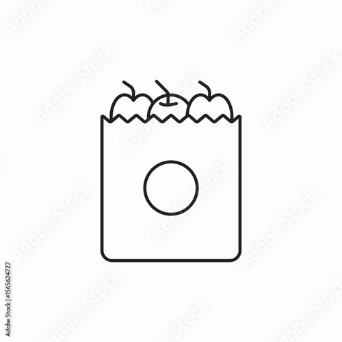 grocery bag icon sign vector