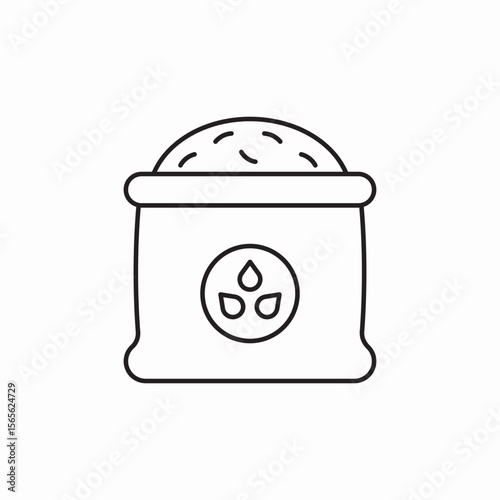 grains bag icon sign vector