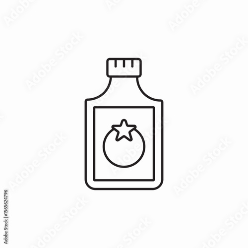 ketchup bottle icon sign vector