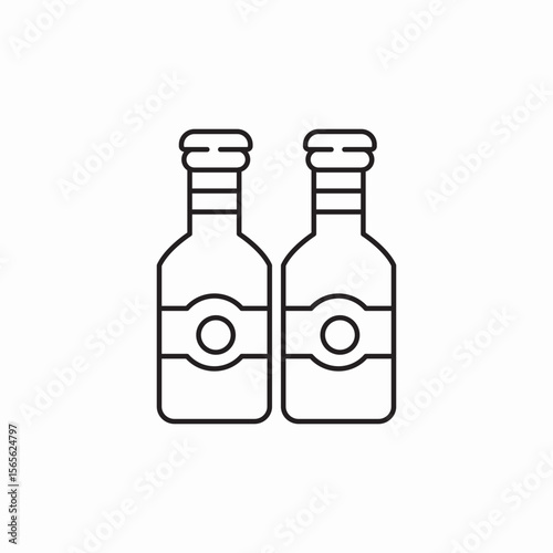 ketchup mustard bottles icon sign vector