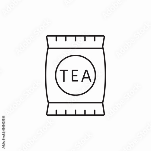 tea pack icon sign vector