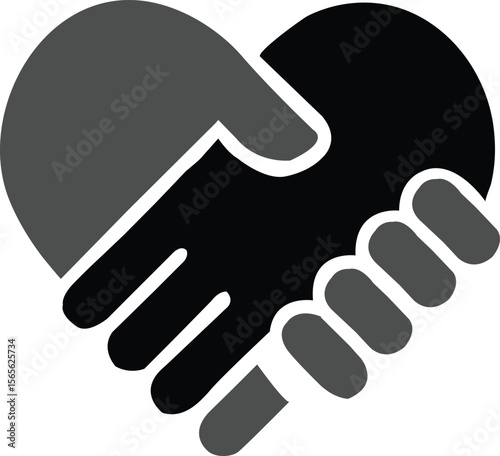 Unity, Diversity, and Collaboration Hands Joining in a Heart Shape