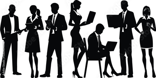 vector silhouettes of people