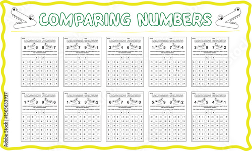 Greater Than and Less Than Comparing Worksheets