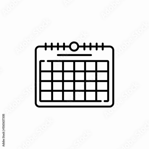 calendar schedule icon sign vector