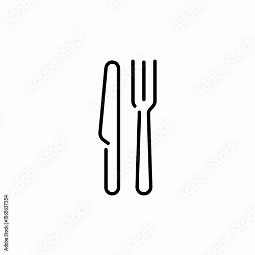 cutlery fork knife icon sign vector